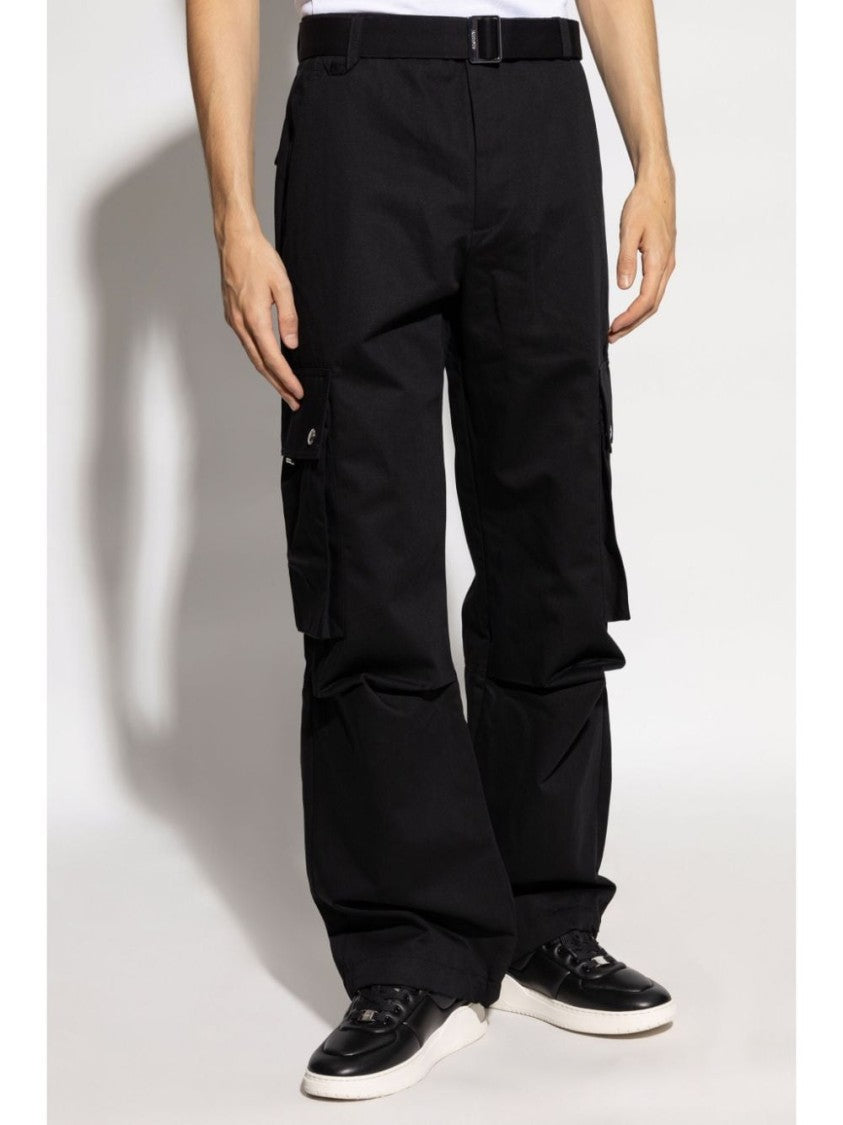 Jacquemus Black Cotton Cargo Trousers
