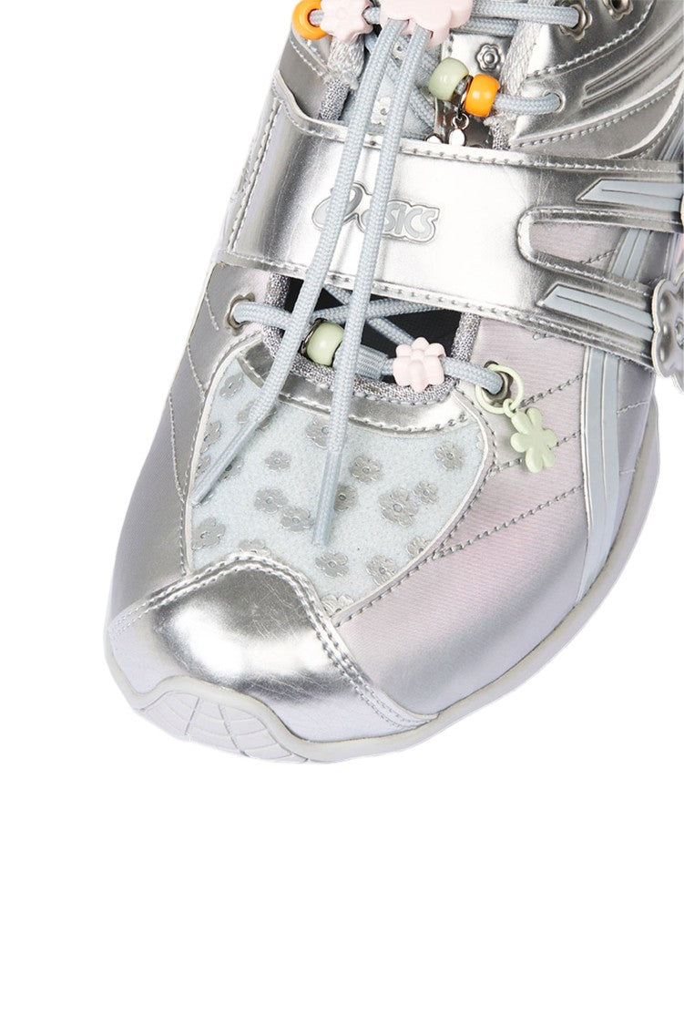 Asics Silver Gel-Kinetic Mesh Mary Jane Sneakers