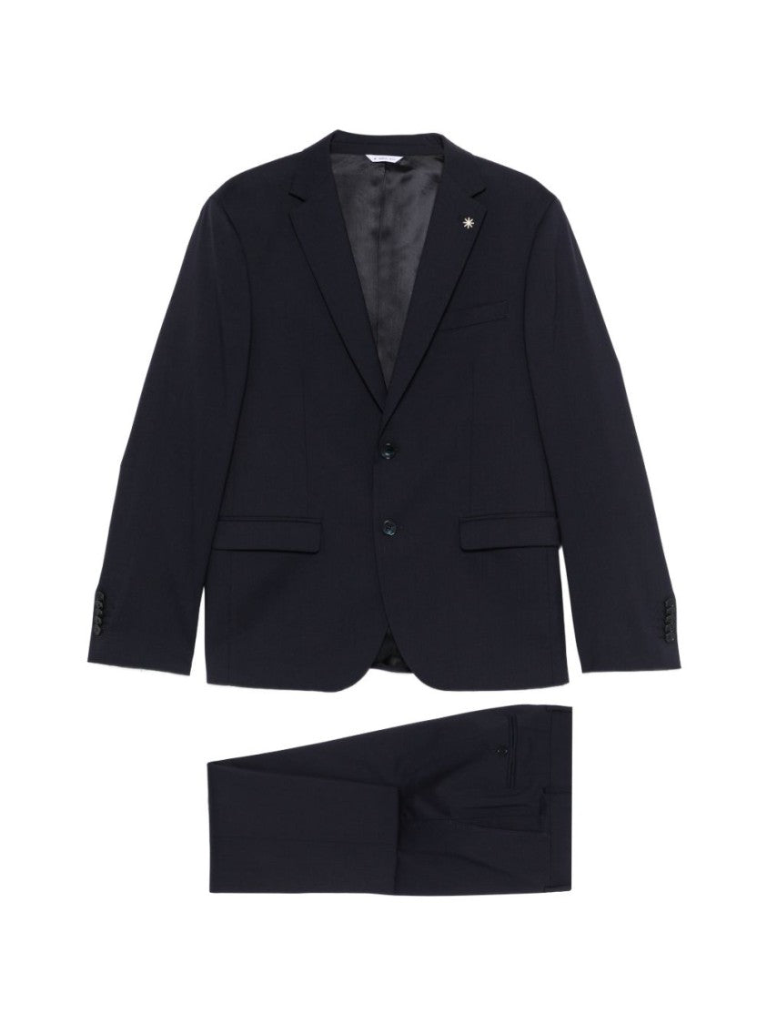 Manuel Ritz Tailored Virgin Wool Notch Lapels Suit