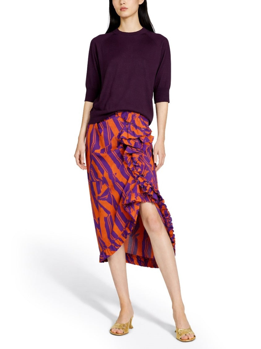Dries Van Noten Sina Asymmetric Cascading Ruffles Skirt
