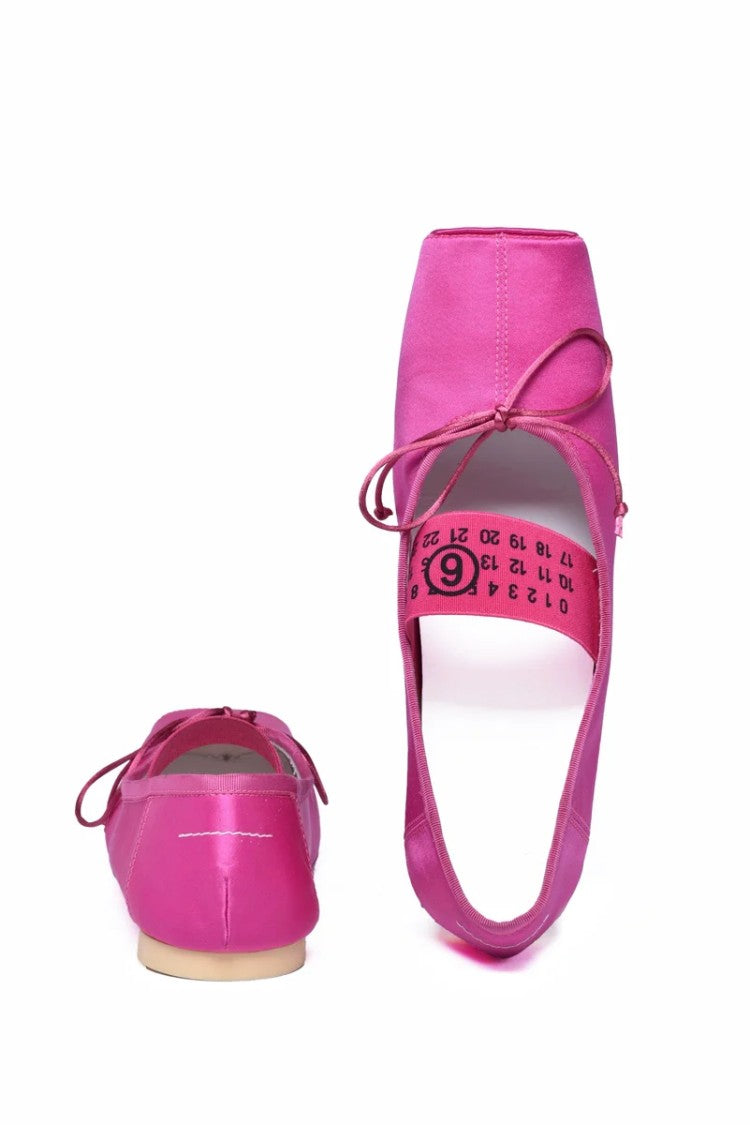 Mm6 By Maison Margiela Satin Ballerinas - Fuchsia