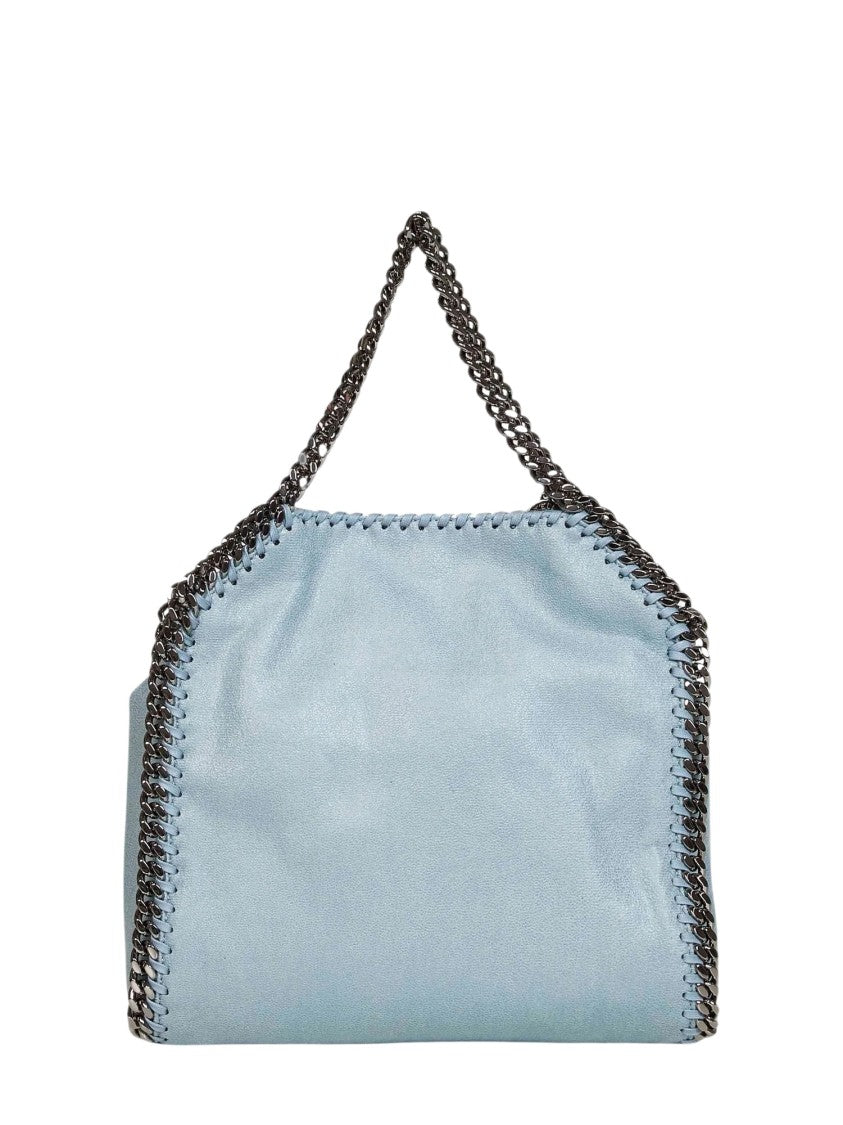 Stella Mccartney Sky Blue Falabella Chain-Trimmed Shoulder Bag