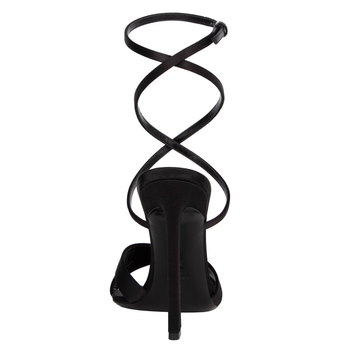 Saint Laurent Corinne Sandals In Satin Crepe Black