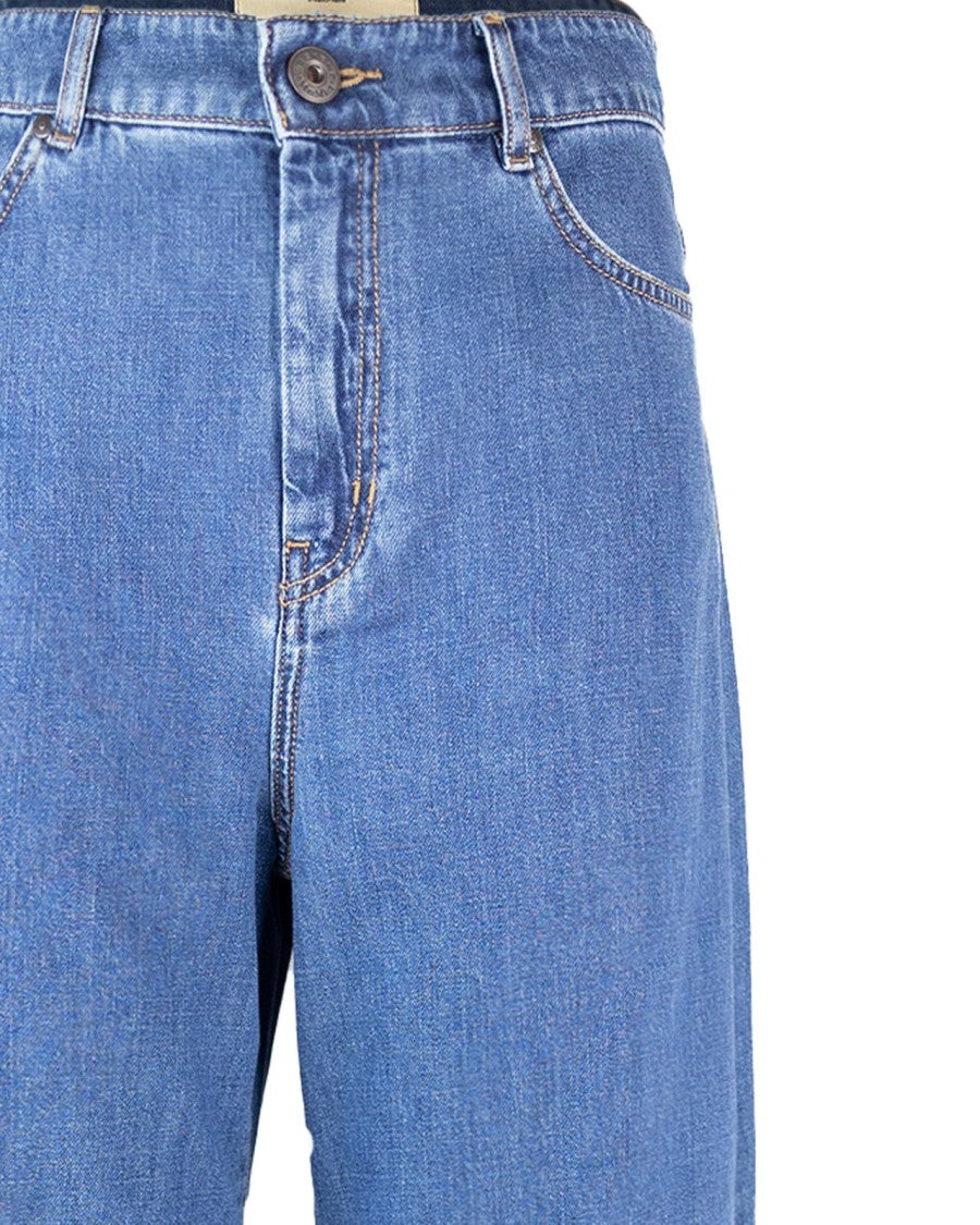 Max Mara Mid-Rise Straight-Leg Denim Pants With Traditional Stitching