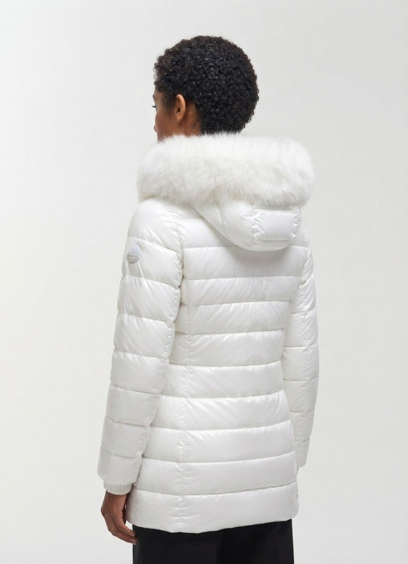 Colmar Tofu Plush Hooded Quilted Down Jacket