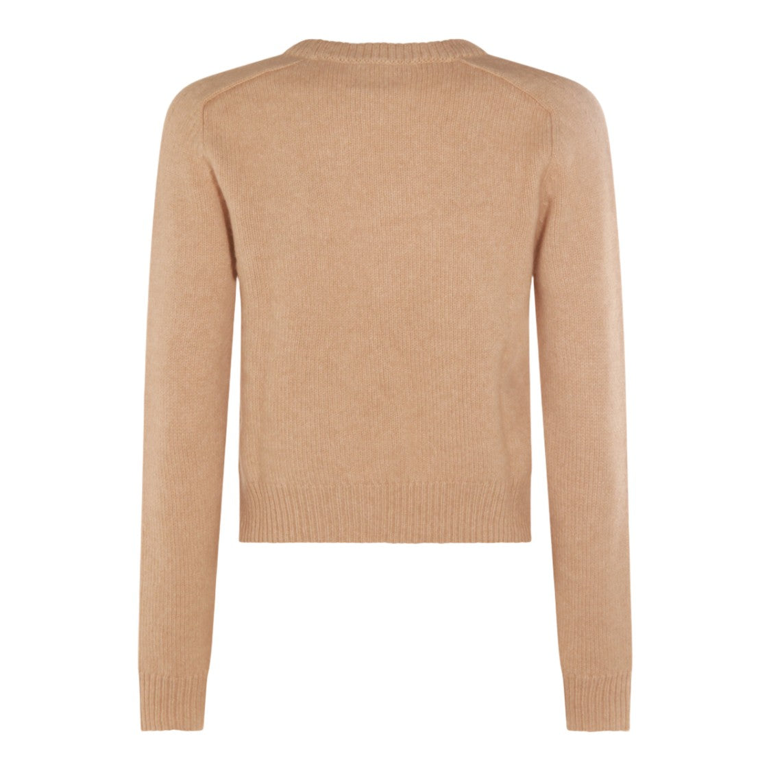Kujiten Cropped Brown Sweater With Ribbed Detailing