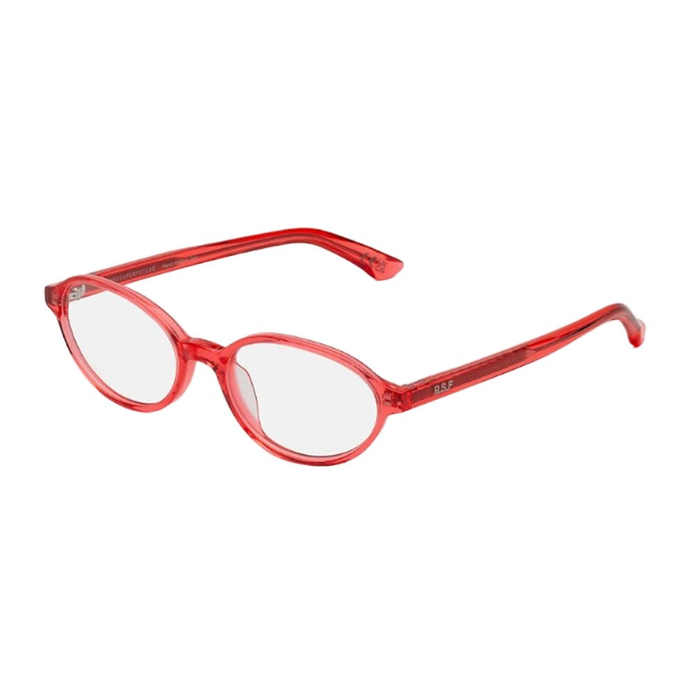 Retrosuperfuture Numero 04 Light Red Ultra-Thin Oval Frame Sunglasses In Transparent Red Acetate