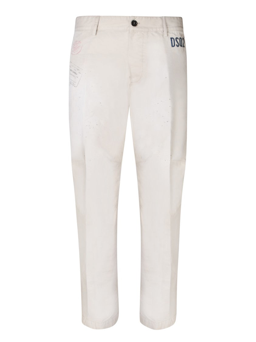 Dsquared2 Beige Cotton Trousers