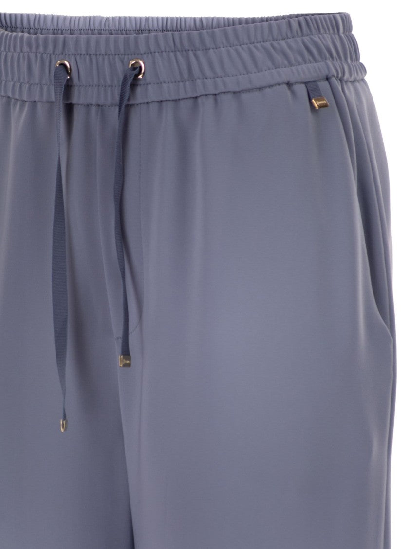 Herno Flowing Wide-Leg Trousers With Drawstring