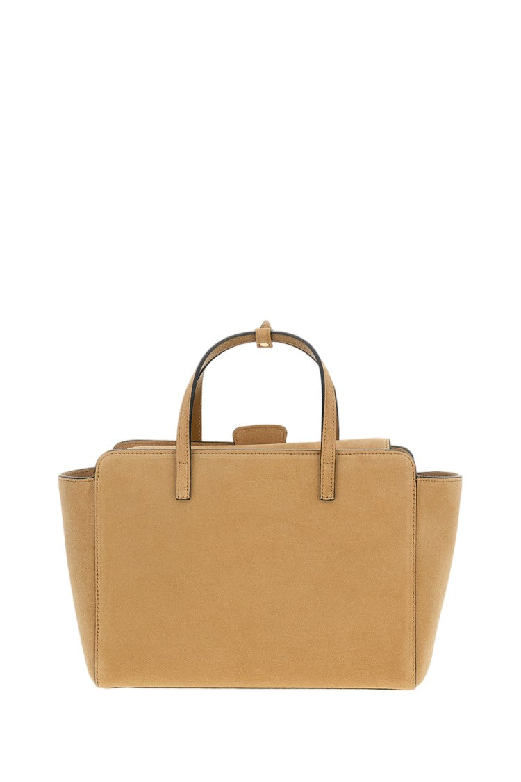 Hidesins Light Brown Flap M Suede Shoulder Bag