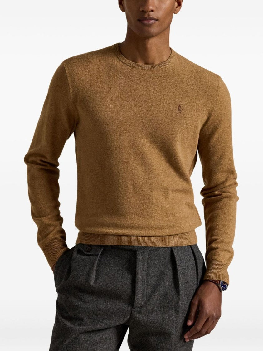 Polo Ralph Lauren Crew Neck Brown Wool Sweater