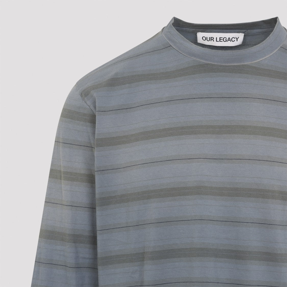 Our Legacy Relaxed Fit Long-Sleeve Shirt With Subtle Stripe Pattern