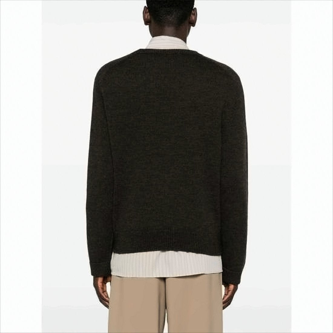 Our Legacy Minimalist Black Wool Crew Neck Sweater