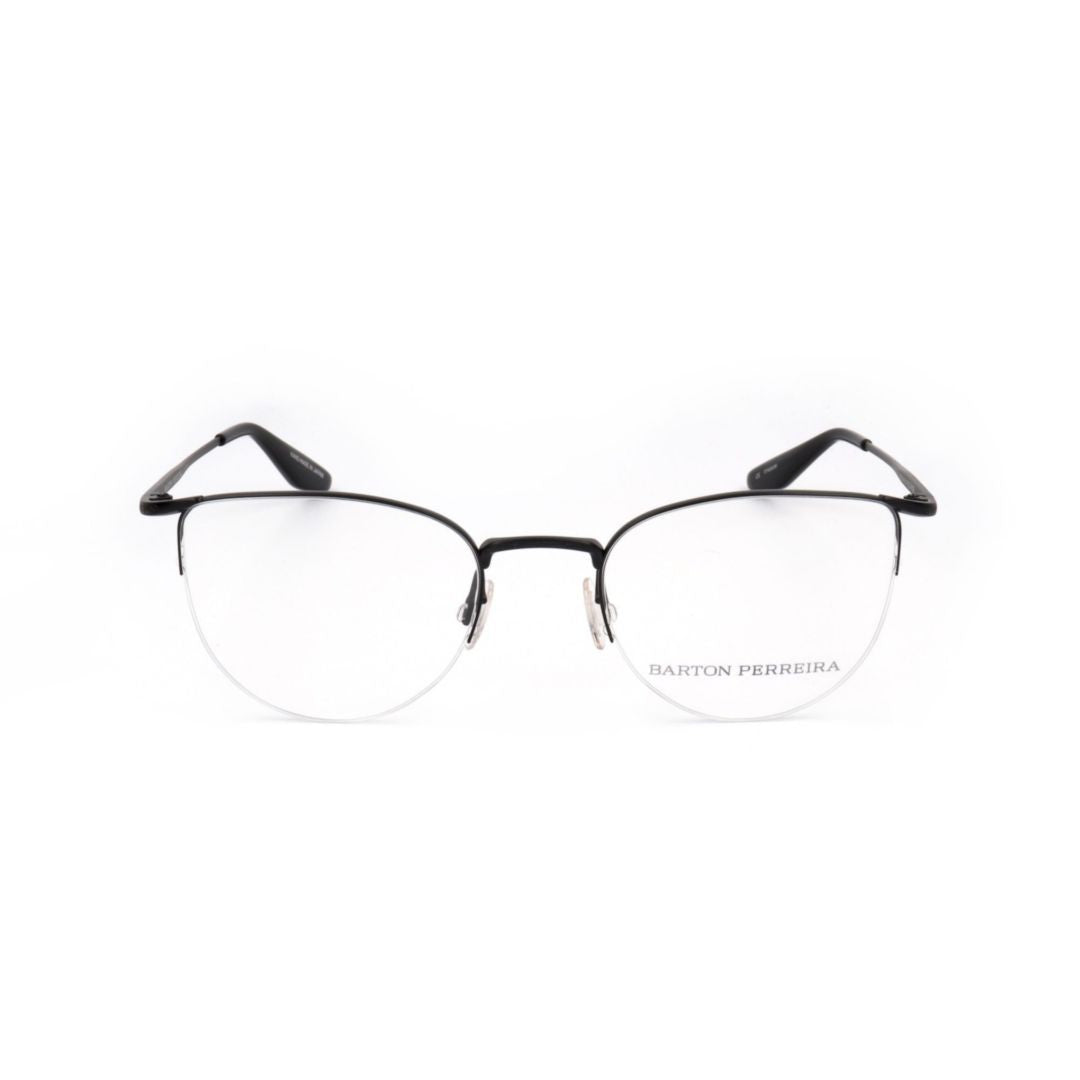 Barton Perreira Bp5021 490Dp Cat-Eye Black Metal Frame Eyeglasses With Adjustable Nose Pads
