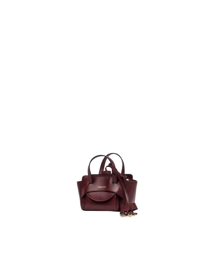 Hidesins Compact Burgundy Calf Leather Mini Handbag