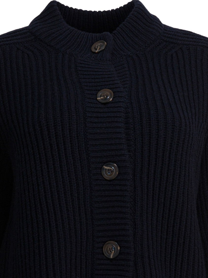 Soeur Ribbed Merino Wool Cardigan