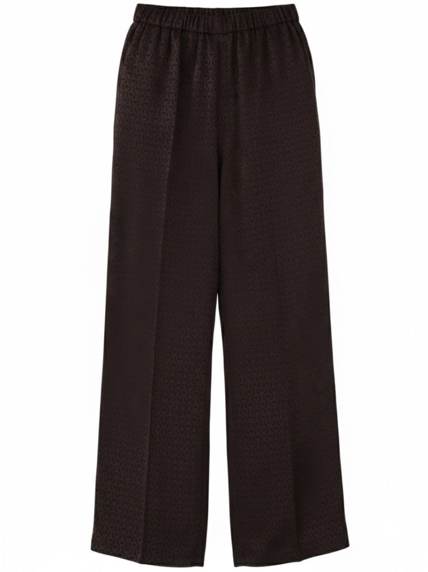 Gucci Silk Jacquard Wide-Leg Pants With High Waist And Pleat Detailing
