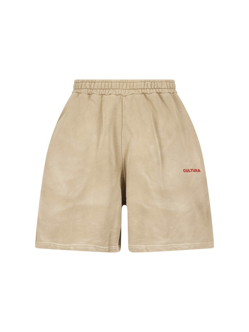 Cultura Relaxed Fit Shorts With Elastic Waistband And Subtle Branding