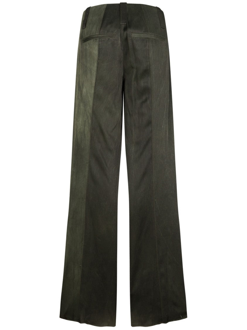 Seafarer Olive Maiorca Two-Tone Wide-Leg Pants
