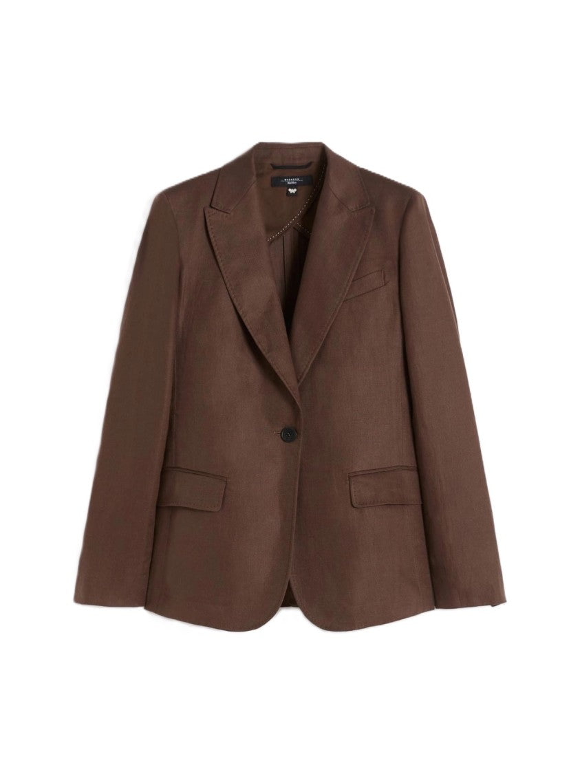 Max Mara Tailored Blazer With Notch Lapel And Single-Button Closure