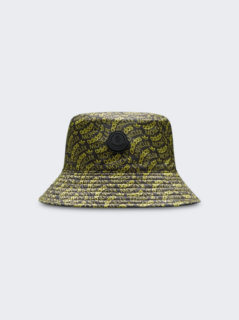 Moncler All-Over Print Bucket Hat With Front Logo