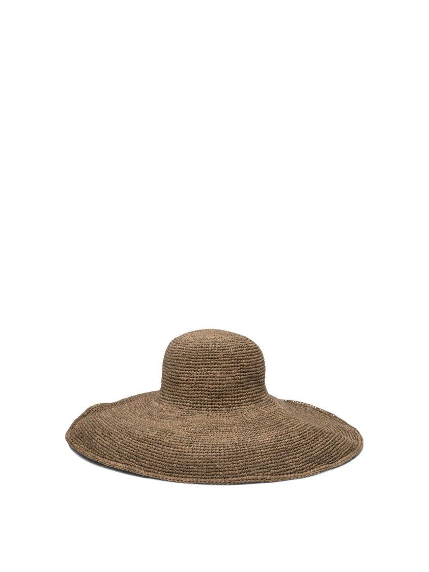 Ibeliv Wide-Brimmed Raffia Hat With Artisanal Touch