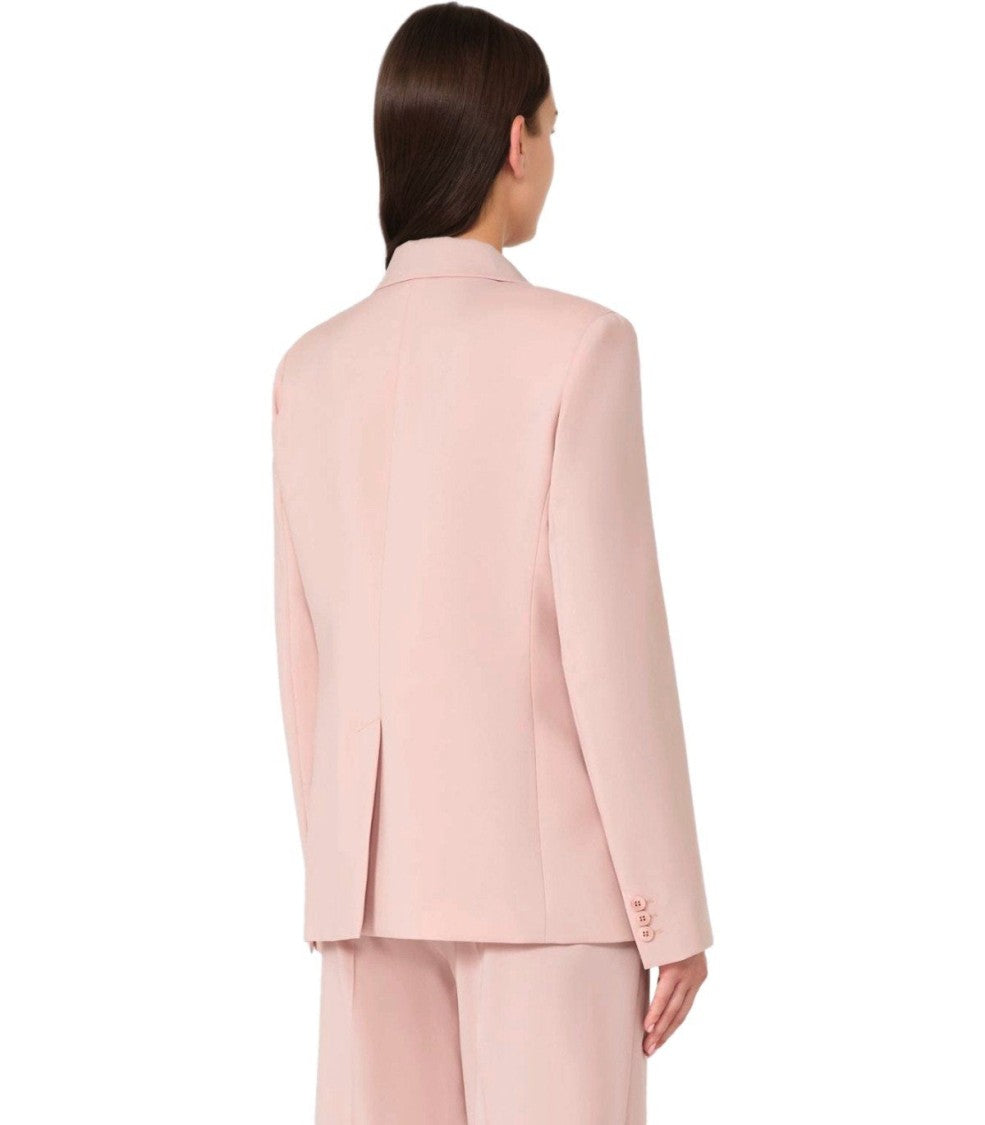 Max Mara Lamine Pink Single-Breasted Blazer