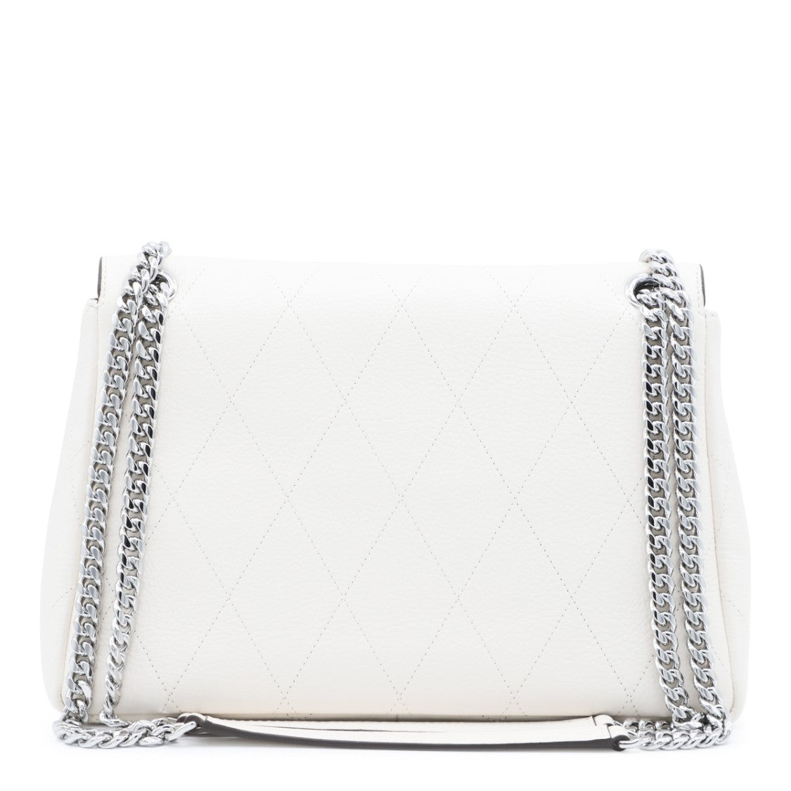 Tory Burch Quilted Rectangular Bag With Chain Strap And Logo Emblem