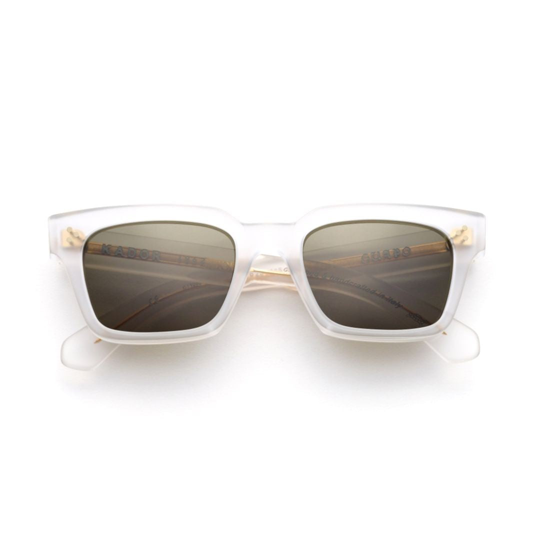 Kador Beige Guapo Translucent Rectangular Sunglasses