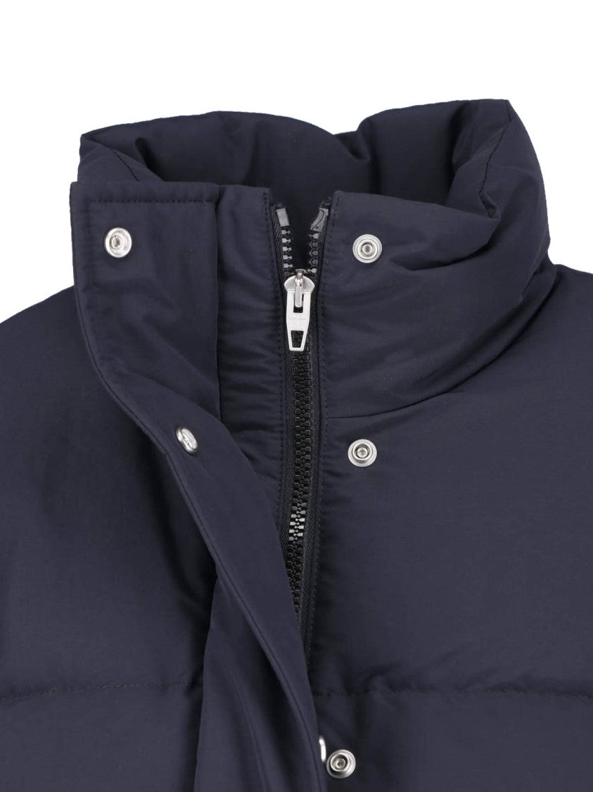 Jil Sander High Collar Padded Jacket With Boxy Silhouette And Dual Closure