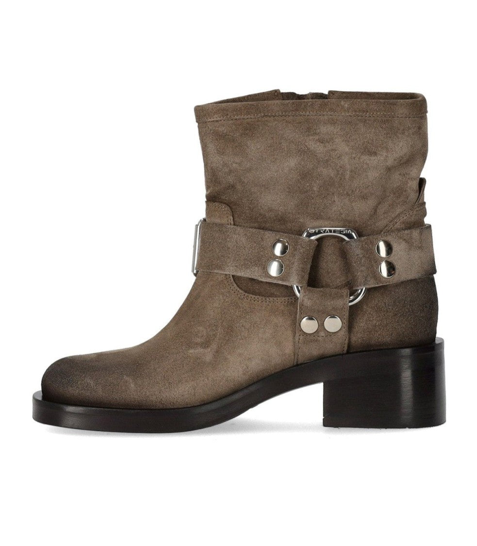 Strategia Beige Biker Boot
