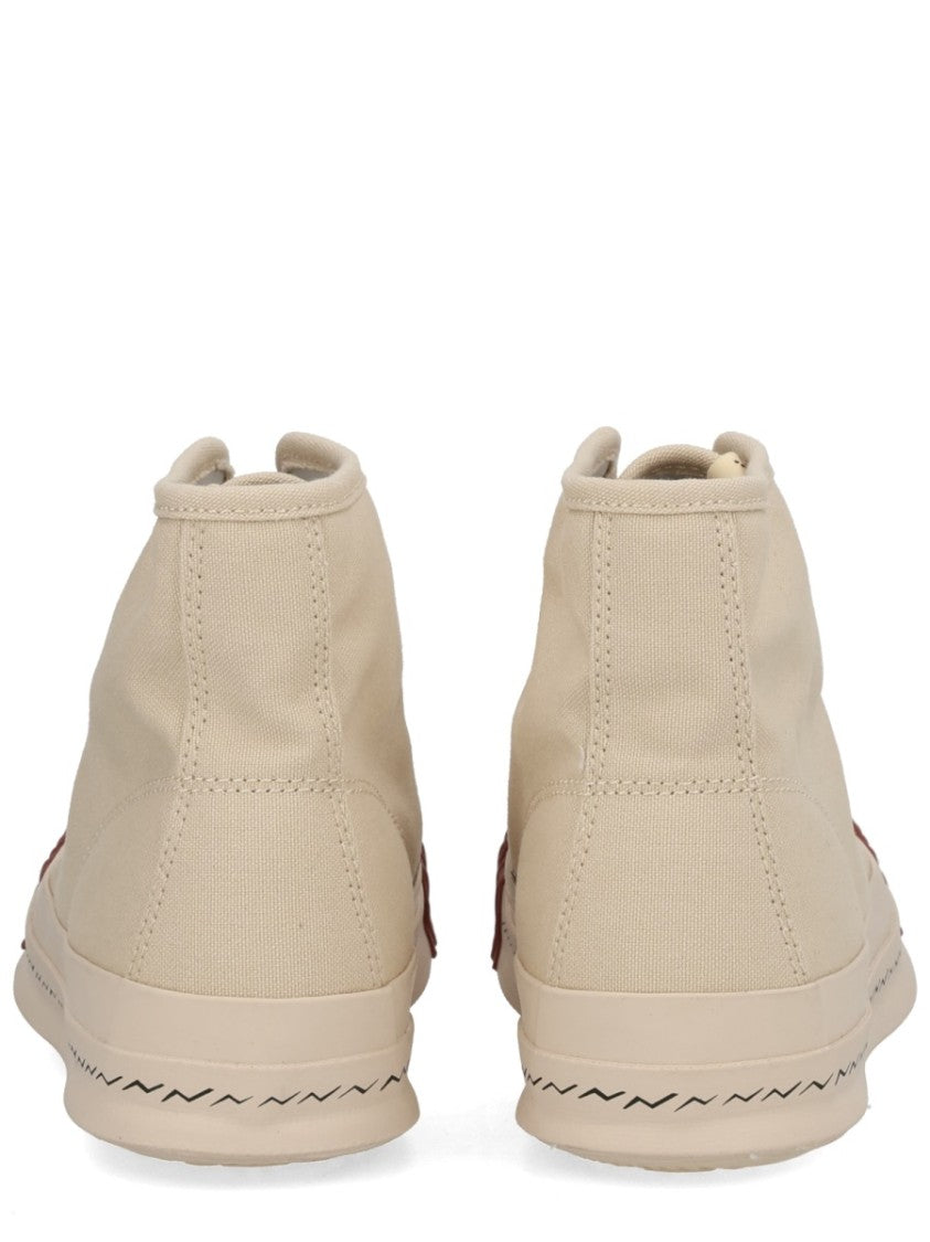 Visvim Beige Skagway Hi Cotton Sneakers