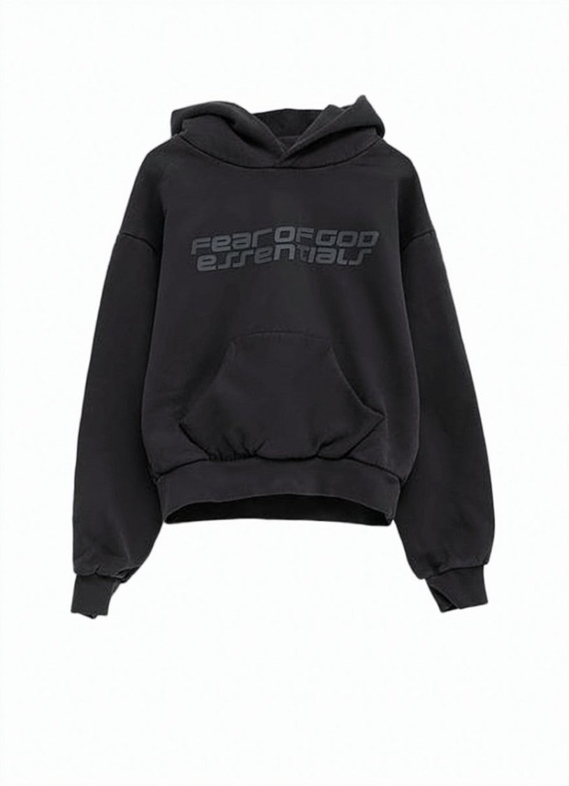 Fear Of God Relaxed Fit Cropped Hoodie