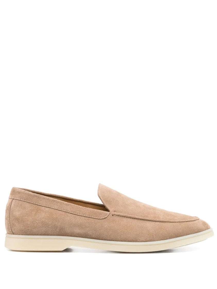 Henderson Beige Suede Loafers With Leather Interior