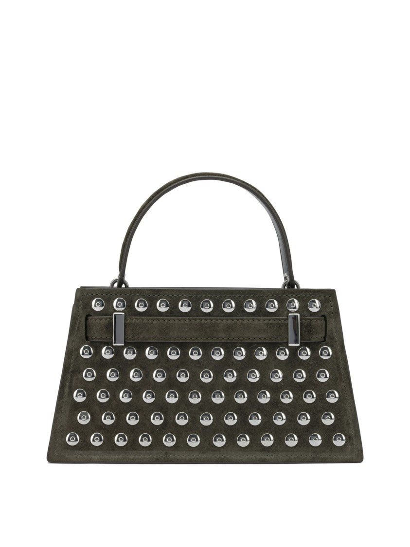 Tory Burch Trapezoidal Suede Bag With Metallic Studs