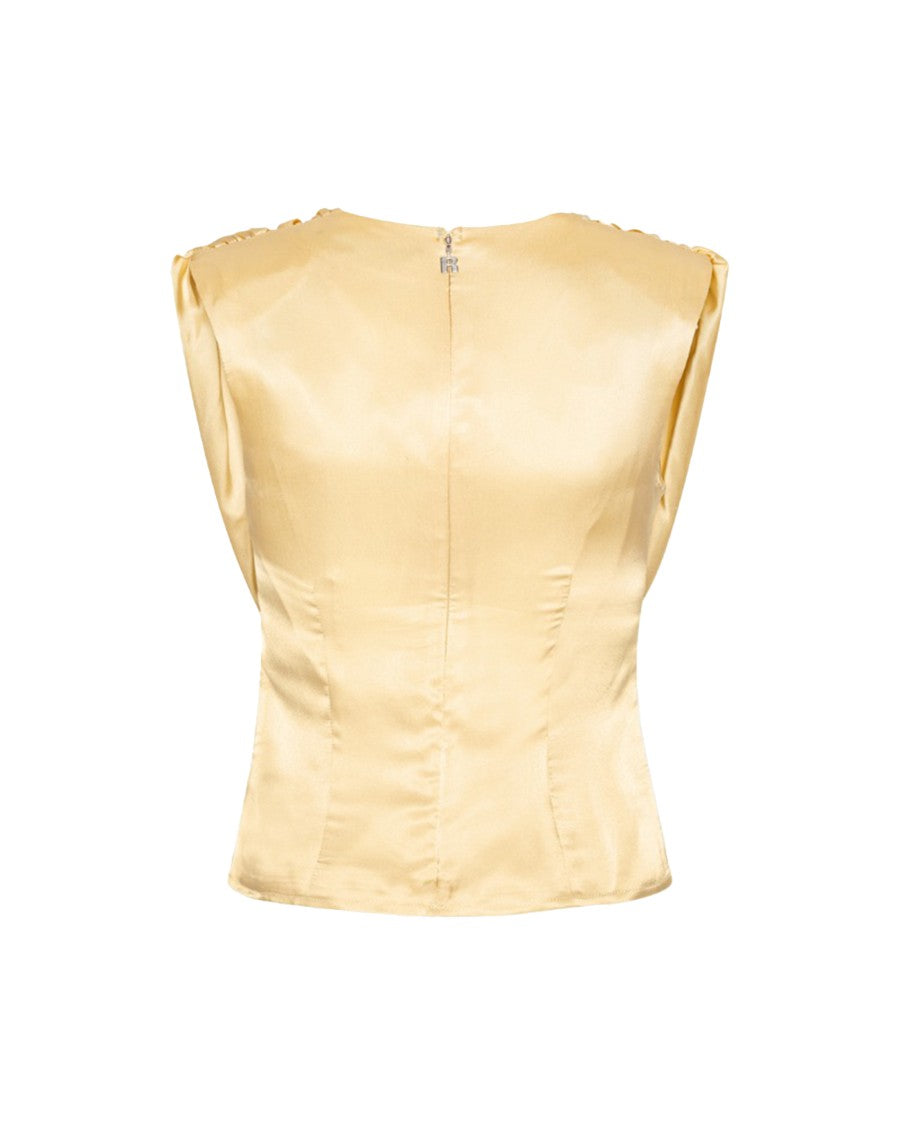 Rotate Waterfall Italian Straw Top