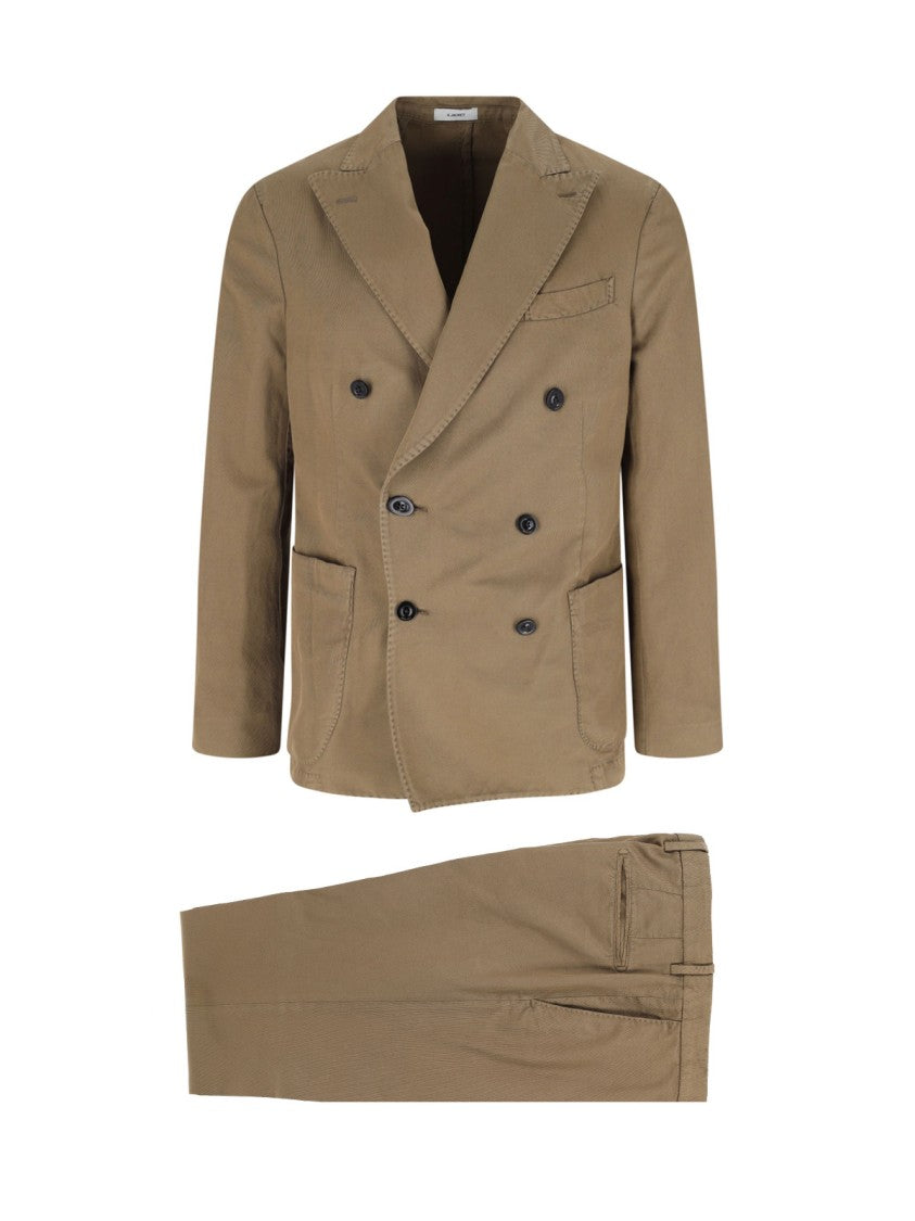 Boglioli Double-Breasted Suit – Beige