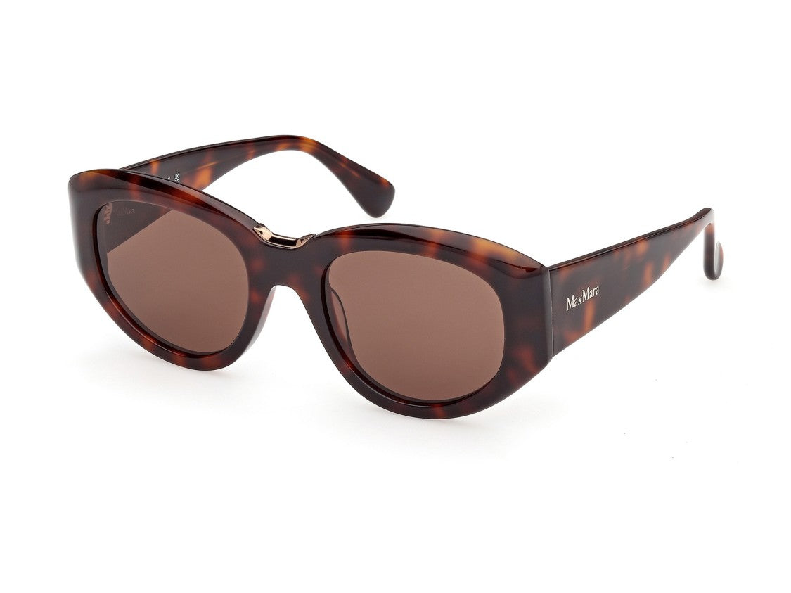 Max Mara Tortoiseshell Mm0198 Oversized Cat-Eye Acetate Sunglasses