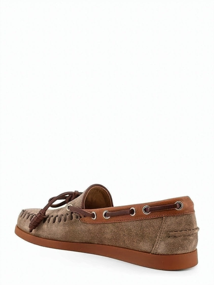Valentino Garavani Suede Loafers With Leather Trim