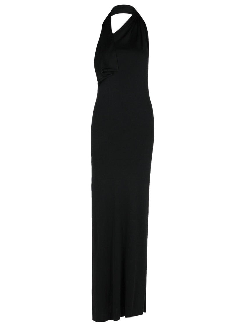 Khaite Roza' Black Viscose Dress