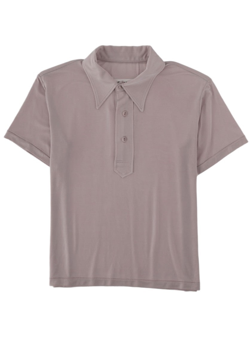 Maison Margiela Boxy Short-Sleeve Cupro-Blend Polo Shirt