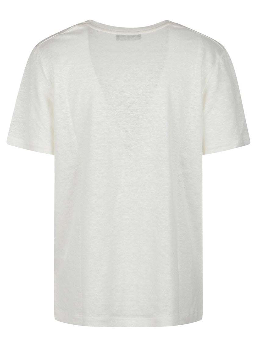 Aragona U Neck Breathable Linen T-Shirt