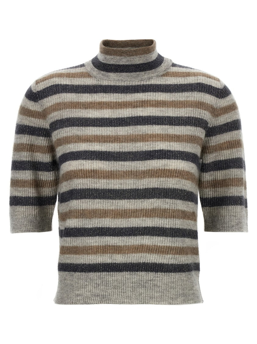 Brunello Cucinelli Lurex Wool Cropped Sweater