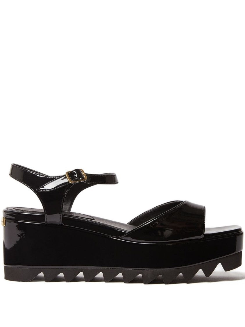 Stella Mccartney Glossy Black Platform Flats