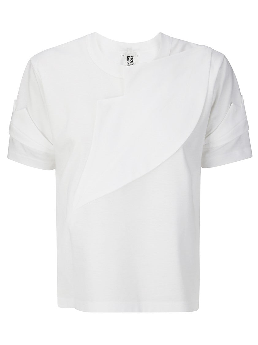 Comme Des Garçons Short-Sleeved Cotton T-Shirt With Layered Inserts