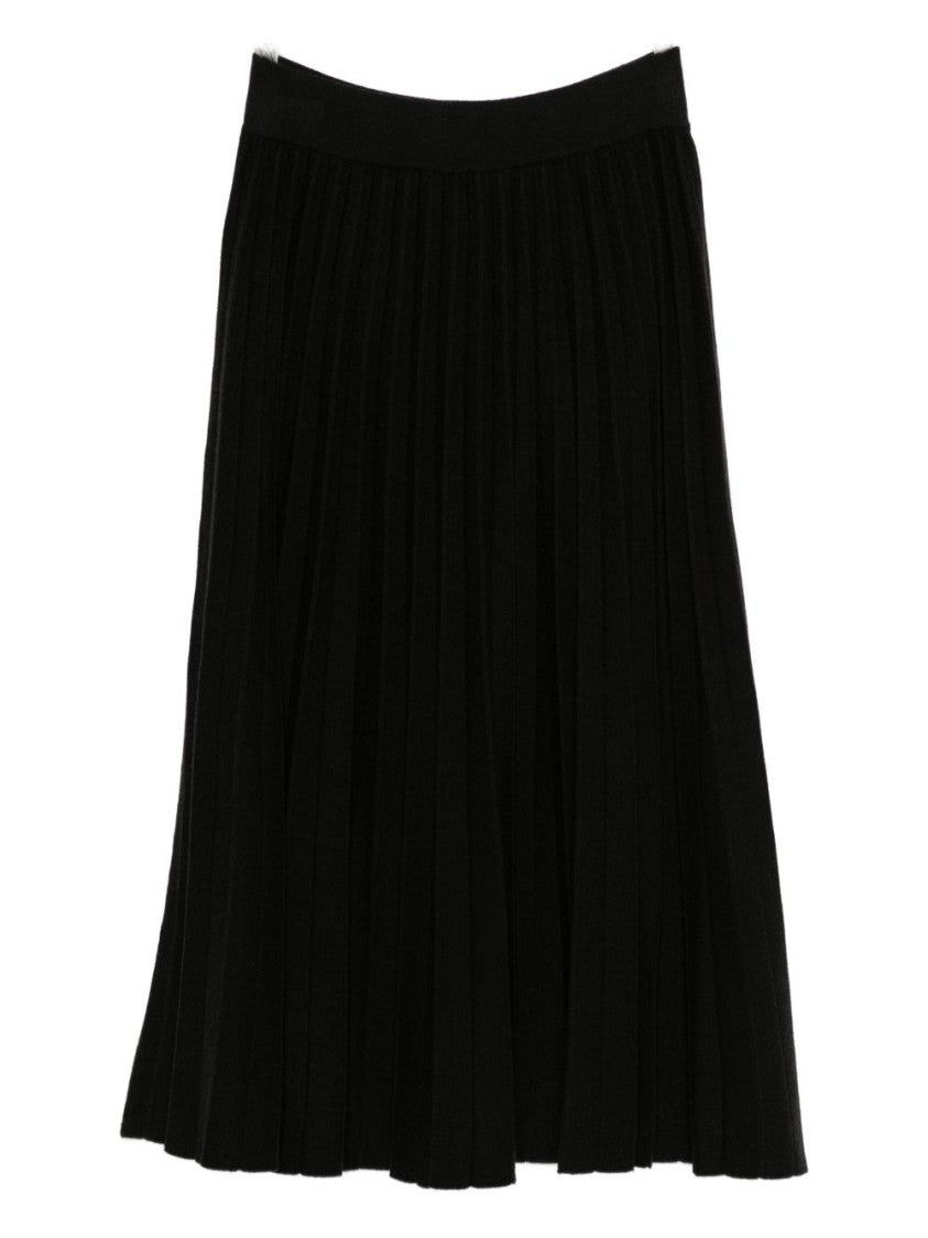 Blugirl Pleated Midi Skirt With Fitted Waistband