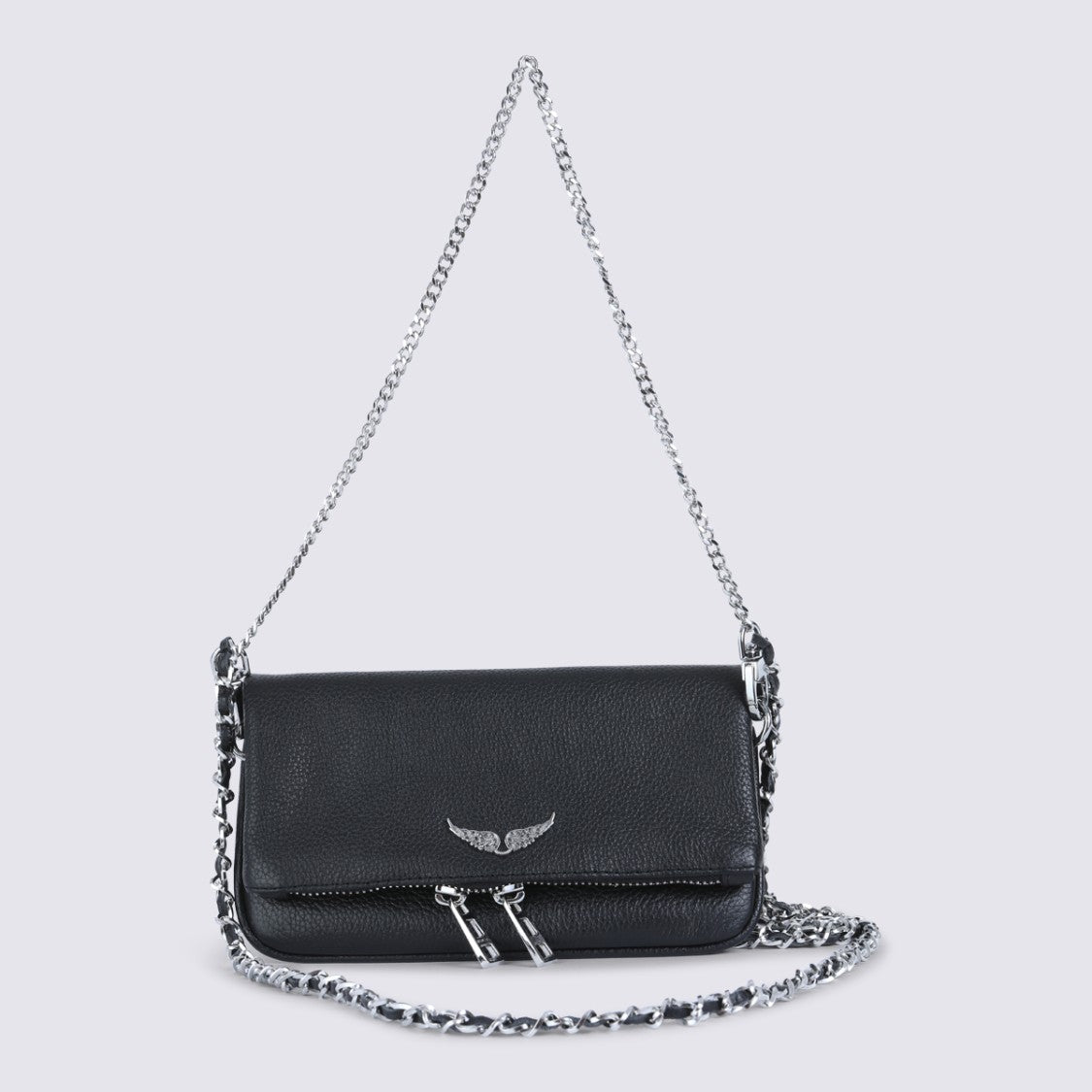 Zadig & Voltaire Black Leather Rock Nano Shoulder Bag