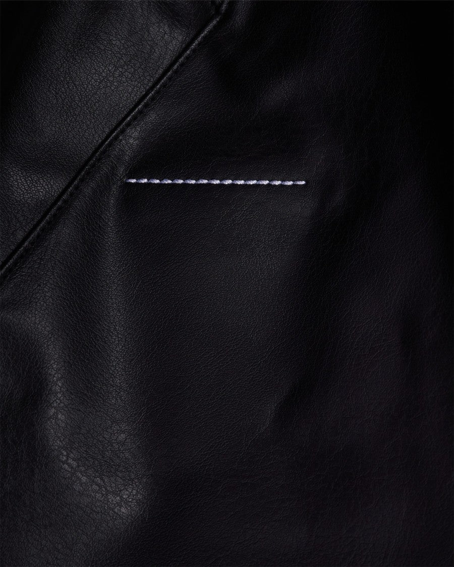 Mm6 By Maison Margiela Black Transformable Japanese Polyurethane Tote Bag