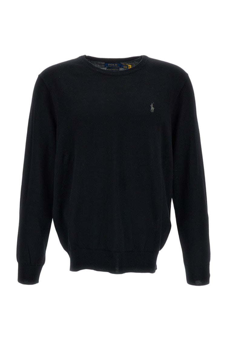 Polo Ralph Lauren Black Crewneck Merino Wool Sweater