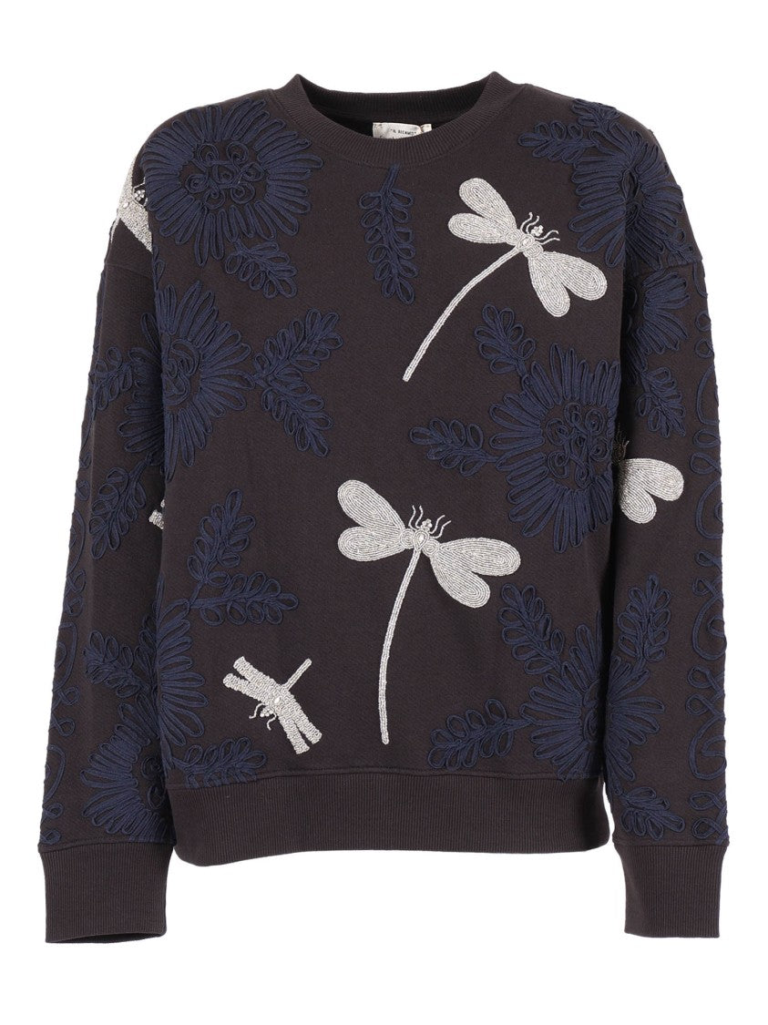 Forte Forte "Voila' Une Fleur" Embroidery Sweatshirt